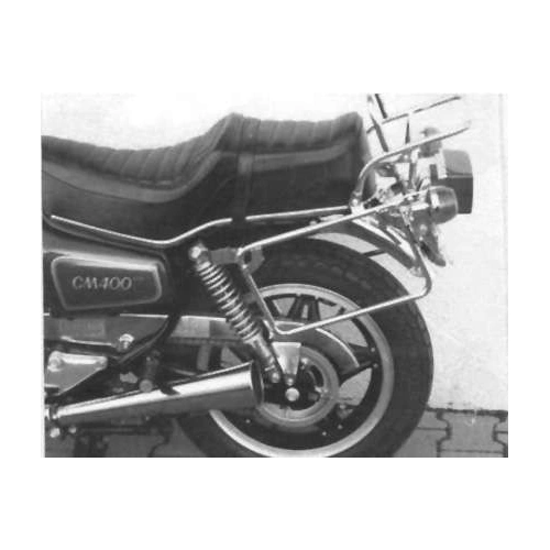 Complete carrier set (side case carrier and tubular luggage rack top case carrier) chrome for Honda CM 400 T (1980-1984)