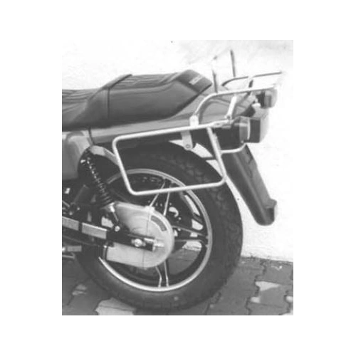 Complete carrier set (side case carrier and tubular luggage rack top case carrier) black for Honda FT 500 (1982-1985)