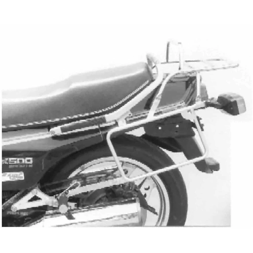 Complete carrier set (side case carrier and tubular luggage rack top case carrier) black for Honda CX 500 Euro/Turbo (1982-1985)/650 Euro (1983-1986)