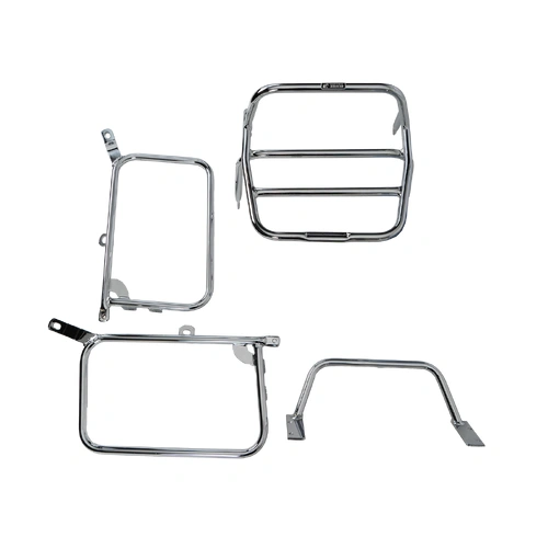 Complete carrier set (side case carrier and tubular luggage rack top case carrier) chrome for Honda CB 750 F1/F2 (1975)