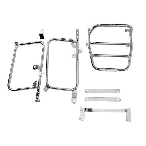 Complete carrier set (side case carrier and tubular luggage rack top case carrier) chrome for Honda CB 750 KA/KB/KZ (1979-1984)