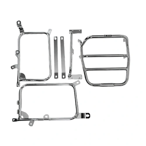 Complete carrier set (side case carrier and tubular luggage rack top case carrier) chrome for Honda GL 1100/DL (1982-1983)