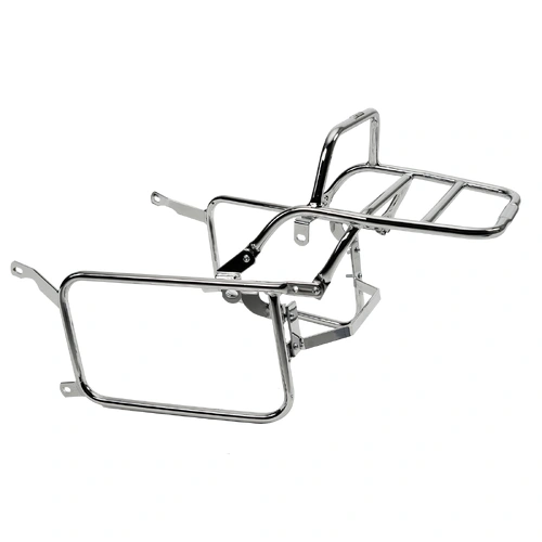 Complete carrier set (side case carrier and tubular luggage rack top case carrier) chrome for Honda VT 500 Custom (1983-1988)