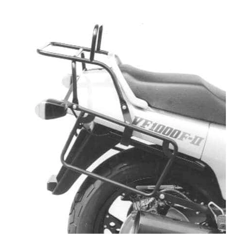 Complete carrier set (side case carrier and tubular luggage rack top case carrier) black for Honda VF 1000 F (1985-1987)