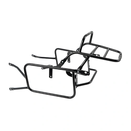 Complete carrier set (side case carrier and tubular luggage rack top case carrier) black for Honda VFR 750 F (1986-1987)