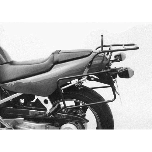 Complete carrier set (side case carrier and tubular luggage rack top case carrier) black for Honda NT 650 Hawk GT (1988-1991)