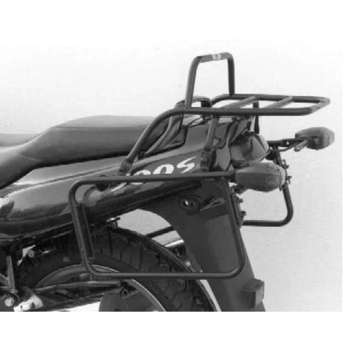 Complete carrier set (side case carrier and tubular luggage rack top case carrier) black for Kawasaki GPZ 500 S (1994-2003)