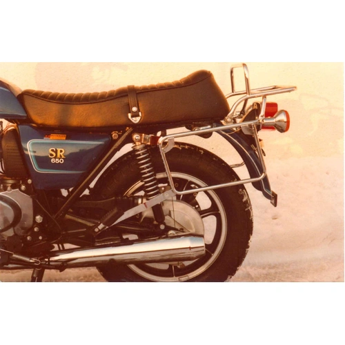 Complete carrier set (side case carrier and tubular luggage rack top case carrier) chrome for Kawasaki Z 650 SR (1979-1980)