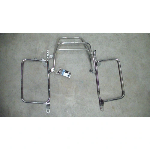 Complete carrier set (side case carrier and tubular luggage rack top case carrier) chrome for Kawasaki Z 1300 (1979-1989)