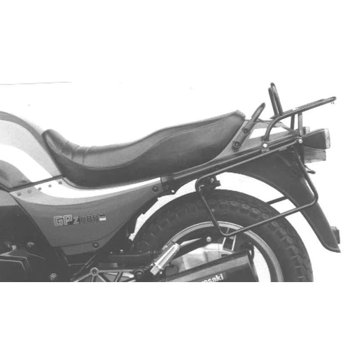 Complete carrier set (side case carrier and tubular luggage rack top case carrier) black for Kawasaki ZX 1100/1100 GPZ (1981-1983)