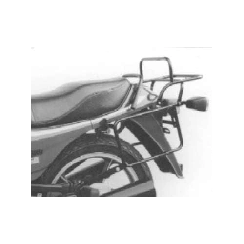 Complete carrier set (side case carrier and tubular luggage rack top case carrier) black for Kawasaki GPZ 305 (1983-1987)