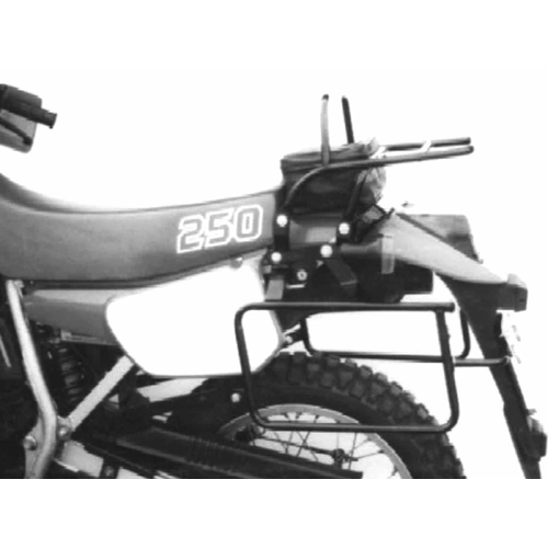 Complete carrier set (side case carrier and tubular luggage rack top case carrier) black for Kawasaki KLR 250 (1985-1991)
