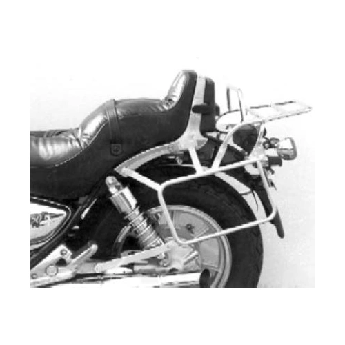 Complete carrier set (side case carrier and tubular luggage rack top case carrier) chrome for Kawasaki VN 750 Twin (1986-1992)