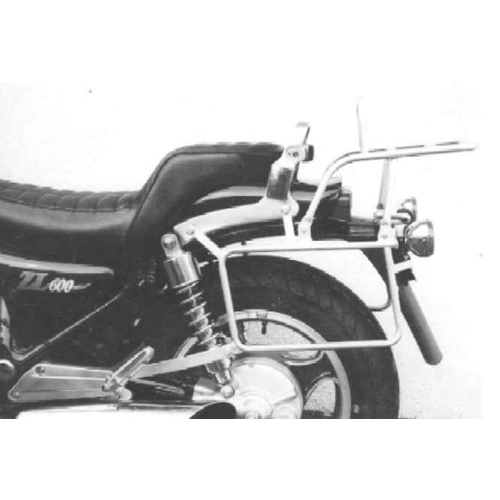 Complete carrier set (side case carrier and tubular luggage rack top case carrier) chrome for Kawasaki ZL 600 Eliminator (1986-1994)