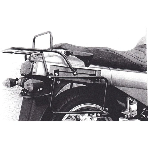 Complete carrier set (side case carrier and tubular luggage rack top case carrier) black for Kawasaki GTR 1000 (1986-2003)