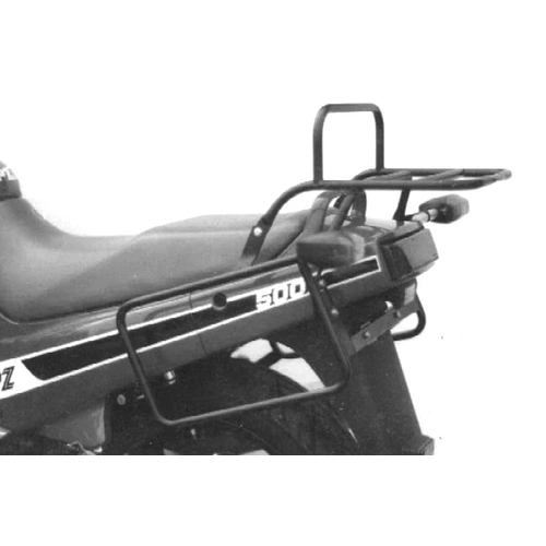 Complete carrier set (side case carrier and tubular luggage rack top case carrier) black for Kawasaki GPZ 500 S (1988-1993)