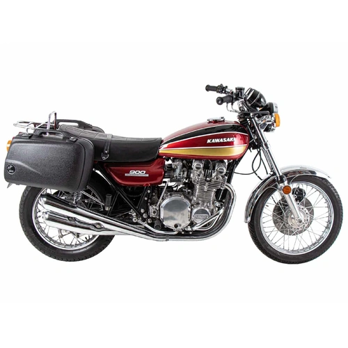 Complete carrier set (side case carrier and tubular luggage rack top case carrier) chrome for Kawasaki Z 900 (1973-1976)/1000 A (1977-1978)