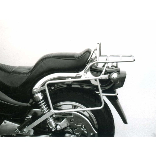 Complete carrier set (side case carrier and tubular luggage rack top case carrier) chrome for Kawasaki EN 500 (1990-1995)