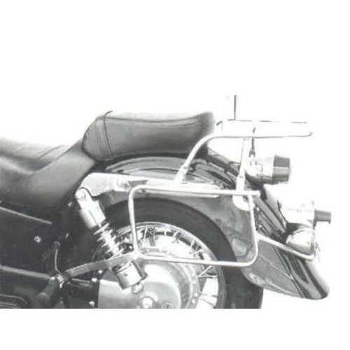 Complete carrier set (side case carrier and tubular luggage rack top case carrier) chrome for Kawasaki VN 1500 Classic (1996-2002)