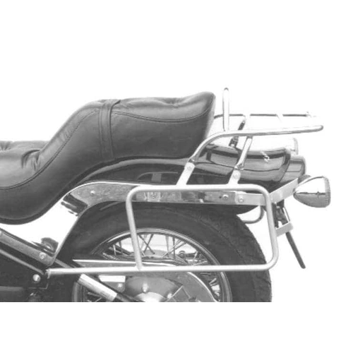 Complete carrier set (side case carrier and tubular luggage rack top case carrier) chrome for Kawasaki VN 800 Classic (1996-1999)