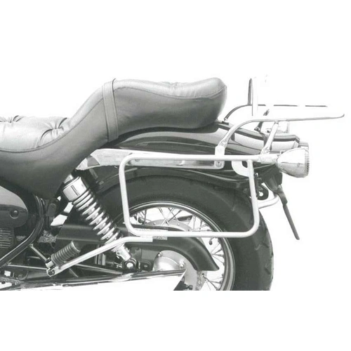 Complete carrier set (side case carrier and tubular luggage rack top case carrier) chrome for Kawasaki EN 500 (1996-2003)