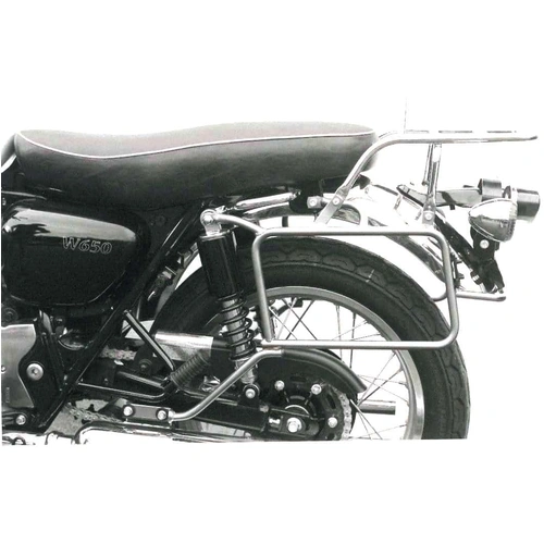 Complete carrier set (side case carrier and tubular luggage rack top case carrier) chrome for Kawasaki W 650 (1999-2006)/W 800 (2011-2016)