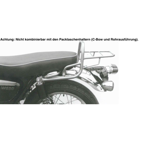 TOPCASE CARRIER TUBE-TYPE BLACK FOR KAWASAKI W 650 (1999-2006) / W 800 (2011-2016)
