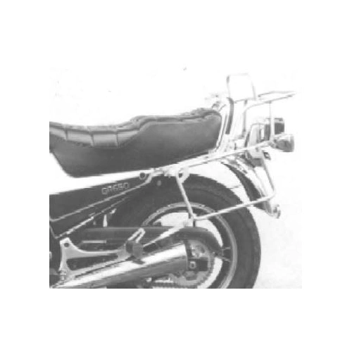 Complete carrier set (side case carrier and tubular luggage rack top case carrier) chrome for Suzuki GR 650 E (1983-1985)