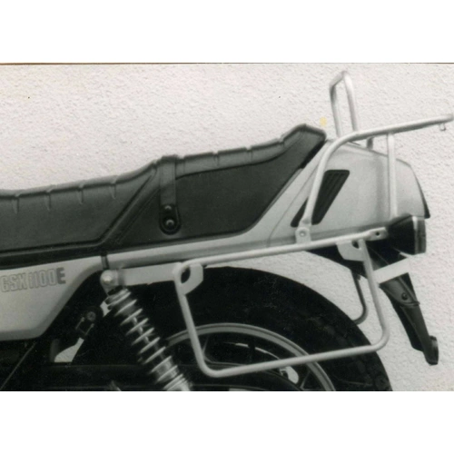 Complete carrier set (side case carrier and tubular luggage rack top case carrier) black for Suzuki GSX 750/1100 E (1980-1982)