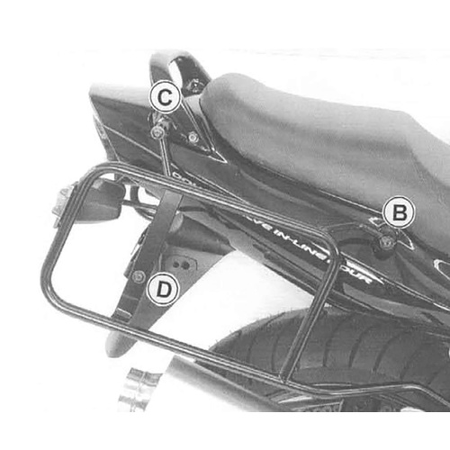 SIDECARRIER PERMANENT MOUNTED BLACK FOR SUZUKI GSF 1200/S BANDIT (2001-2005)