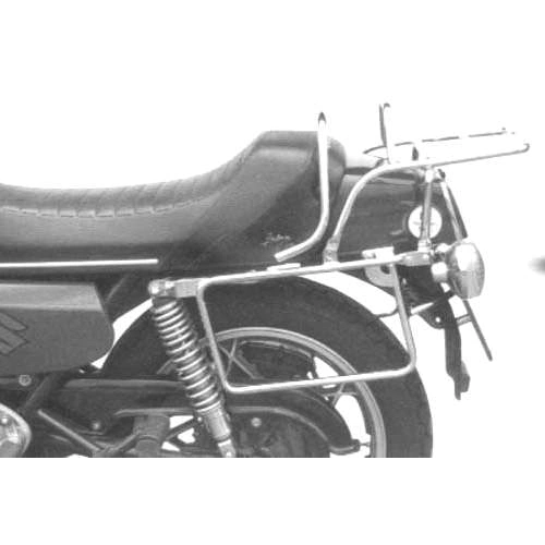 Complete carrier set (side case carrier and tubular luggage rack top case carrier) chrome for Suzuki GS 1000 E (1978-1980)