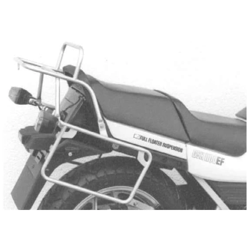 Complete carrier set (side case carrier and tubular luggage rack top case carrier) black for Suzuki GSX 1100 ES/EF (1984-1987)