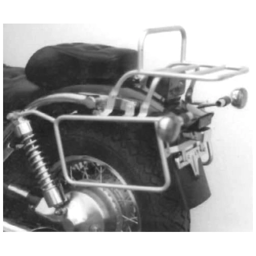 Complete carrier set (side case carrier and tubular luggage rack top case carrier) chrome for Suzuki VS 1400 Intruder (1987-1996)