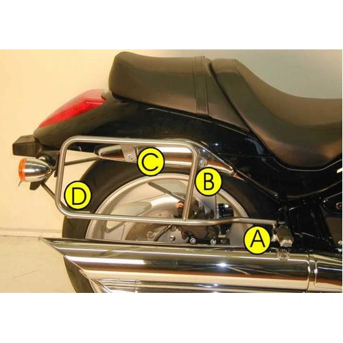 Side case carrier bolted chrome for Suzuki M 1800 (VZR) R Intruder (2006-2012)