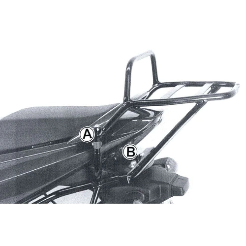 Tubular luggage rack Topcaseträger black for Suzuki SV 650/S (2003-2006)