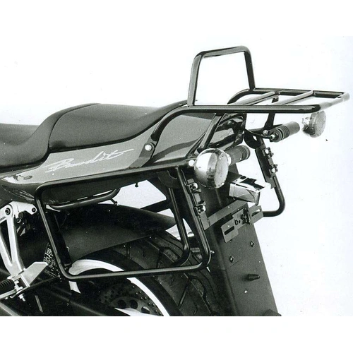 Complete carrier set (side case carrier and tubular luggage rack top case carrier) black for Suzuki GSF 400 Bandit (1991-1995)