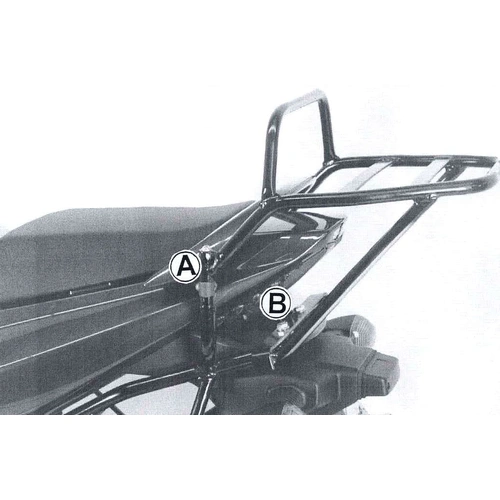 Tubular luggage rack Topcaseträger black for Suzuki SV 1000/S (2003-2005)