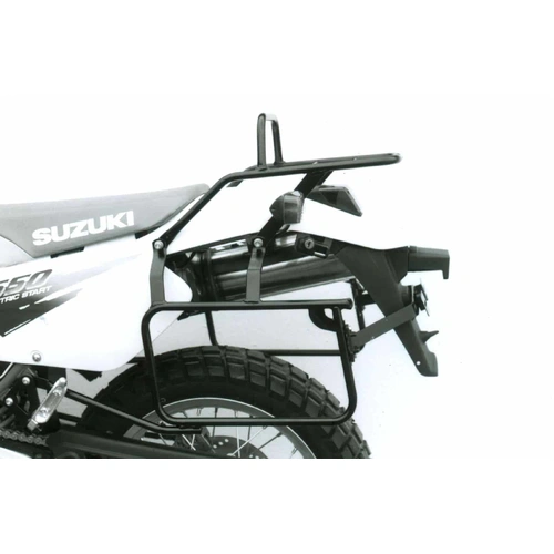 Complete carrier set (side case carrier and tubular luggage rack top case carrier) black for Suzuki DR 650 SE (1996-2000)