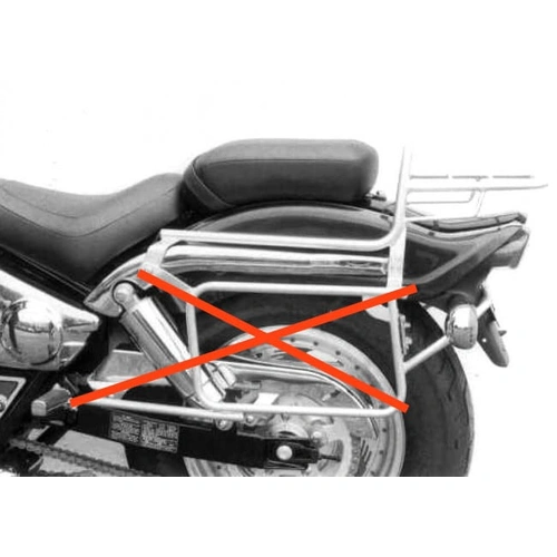 Tubular luggage rack Topcaseträger chrome for Suzuki VZ 800 Marauder (1996-2003)