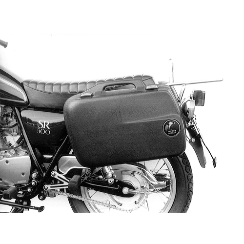 Complete carrier set (side case carrier and tubular luggage rack top case carrier) chrome for Yamaha SR 500 (1978-1998) (please state exact year of ma