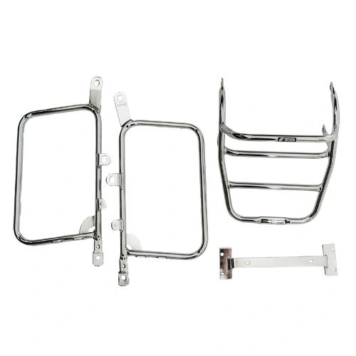 Complete carrier set (side case carrier and tubular luggage rack top case carrier) chrome for Yamaha XS 650 (1975-1983)