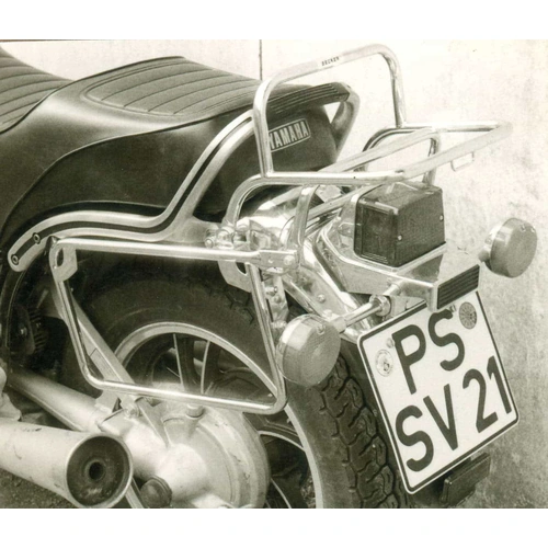 Complete carrier set (side case carrier and tubular luggage rack top case carrier) chrome for Yamaha XV 750 SE (1981-1987)