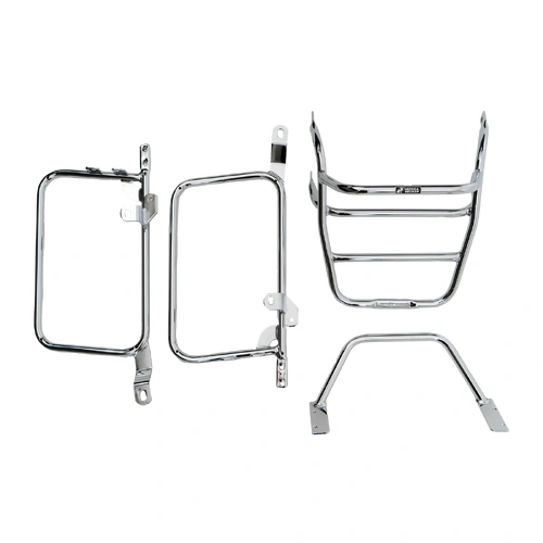 Complete carrier set (side case carrier and tubular luggage rack top case carrier) chrome for Yamaha XS 1100 (1977-1980)
