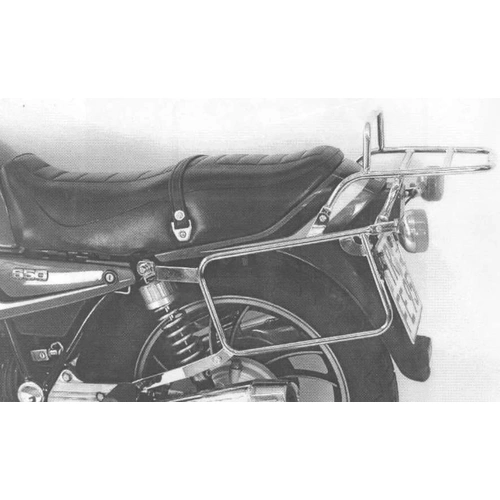 Complete carrier set (side case carrier and tubular luggage rack top case carrier) chrome for Yamaha XJ 650 (1982-1985)
