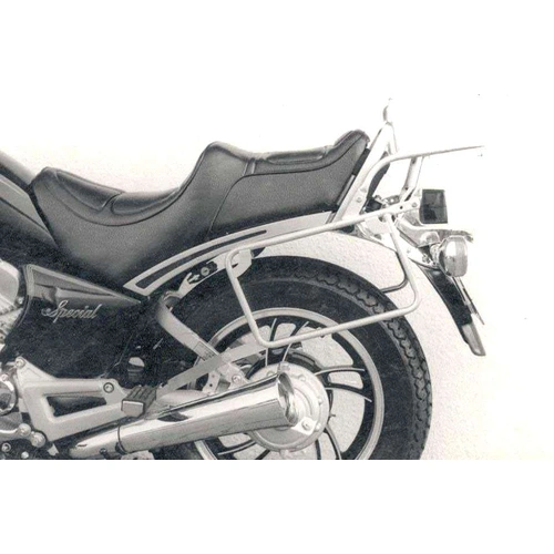 Complete carrier set (side case carrier and tubular luggage rack top case carrier) chrome for Yamaha XV 500 SE (1983-1987)