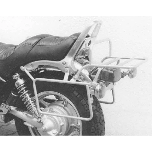 Complete carrier set (side case carrier and tubular luggage rack top case carrier) chrome for Yamaha XV 750/1000 Virago (1981-1991)