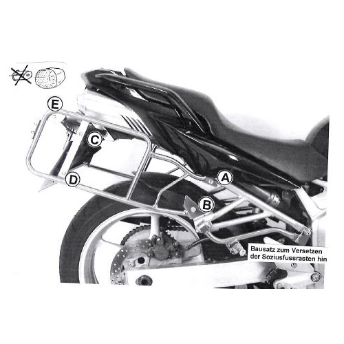 SIDECARRIER PERMANENT MOUNTED BLACK FOR YAMAHA FZ6/FAZER (2004-2006)