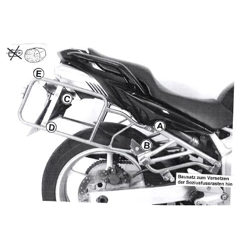 Side case carrier fixed silver for Yamaha FZ6/Fazer (2004-2006)