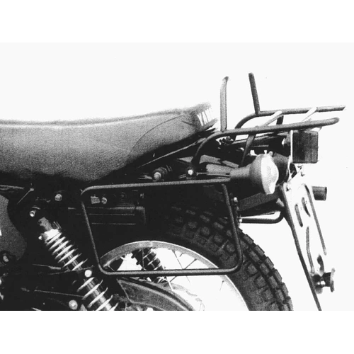 Complete carrier set (side case carrier and tubular luggage rack top case carrier) black for Yamaha XT 500 (1986-1989)