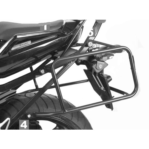 SIDECARRIER PERMANENT MOUNTED BLACK FOR YAMAHA FZ 1 FAZER (2006-2015)